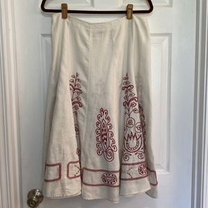 Women’s Sunny Leigh 100% Linen Skirt size 12